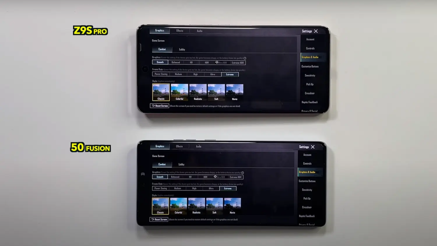 IQOO Z9s Pro 5G vs Motorola Edge 50 Fusion CPU gaming compare image
